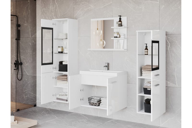 Somender Kylpyhuonekalustesetti 132 cm - Talo & remontointi - Keittiö & kylpyhuone - Kylpyhuone - Kylpyhuonekalusteet - Kylpyhuonekalustepaketit