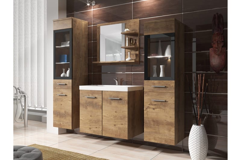 Somender Kylpyhuonekalustesetti 132 cm - Talo & remontointi - Keittiö & kylpyhuone - Kylpyhuone - Kylpyhuonekalusteet - Kylpyhuonekalustepaketit