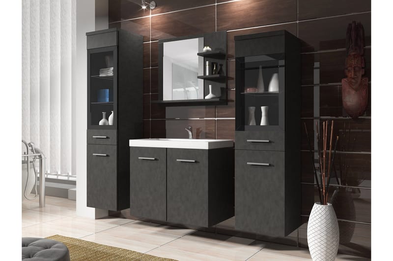 Somender Kylpyhuonekalustesetti 132 cm - Talo & remontointi - Keittiö & kylpyhuone - Kylpyhuone - Kylpyhuonekalusteet - Kylpyhuonekalustepaketit