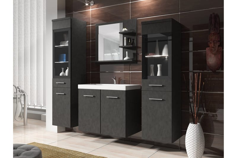 Somender Kylpyhuonekalustesetti 132 cm - Talo & remontointi - Keittiö & kylpyhuone - Kylpyhuone - Kylpyhuonekalusteet - Kylpyhuonekalustepaketit