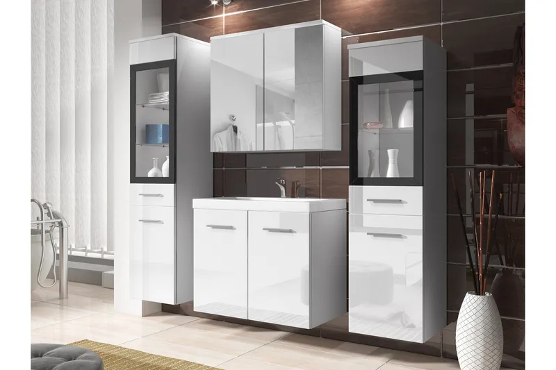 Somender Kylpyhuonekalustesetti 132 cm - Talo & remontointi - Keittiö & kylpyhuone - Kylpyhuone - Kylpyhuonekalusteet - Kylpyhuonekalustepaketit