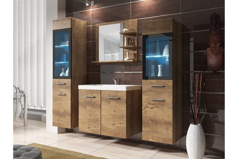 Somender Kylpyhuonekalustesetti 132 cm - Talo & remontointi - Keittiö & kylpyhuone - Kylpyhuone - Kylpyhuonekalusteet - Kylpyhuonekalustepaketit