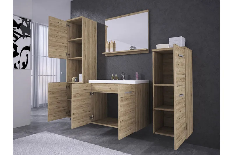 Sonaki Kylpyhuonekalustesetti 133 cm - Talo & remontointi - Keittiö & kylpyhuone - Kylpyhuone - Kylpyhuonekalusteet - Kylpyhuonekalustepaketit