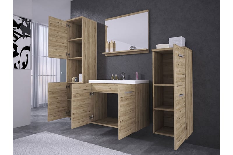 Sonaki Kylpyhuonekalustesetti 133 cm - Talo & remontointi - Keittiö & kylpyhuone - Kylpyhuone - Kylpyhuonekalusteet - Kylpyhuonekalustepaketit