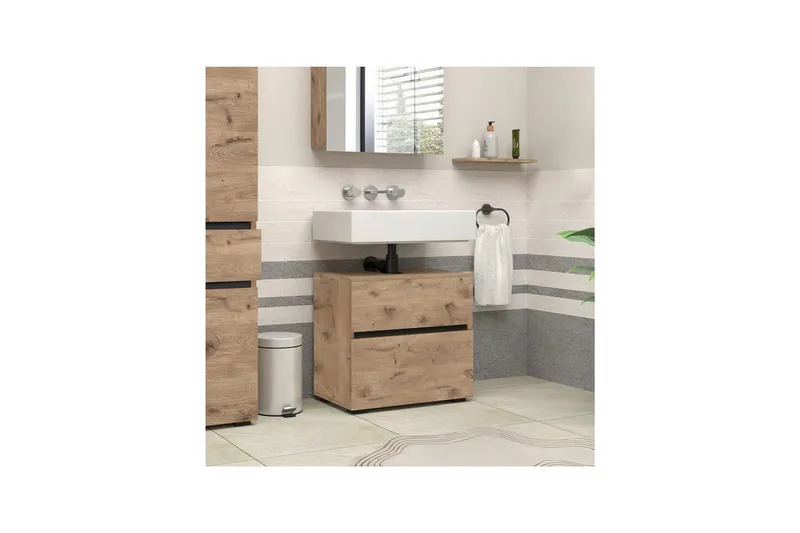 Tvättställsskåp & kommod Loft24 Tvättställsskåp Loft24 Wisla Ruskea1 - Talo & remontointi - Keittiö & kylpyhuone - Kylpyhuone - Kylpyhuonekalusteet - Allaskaappi