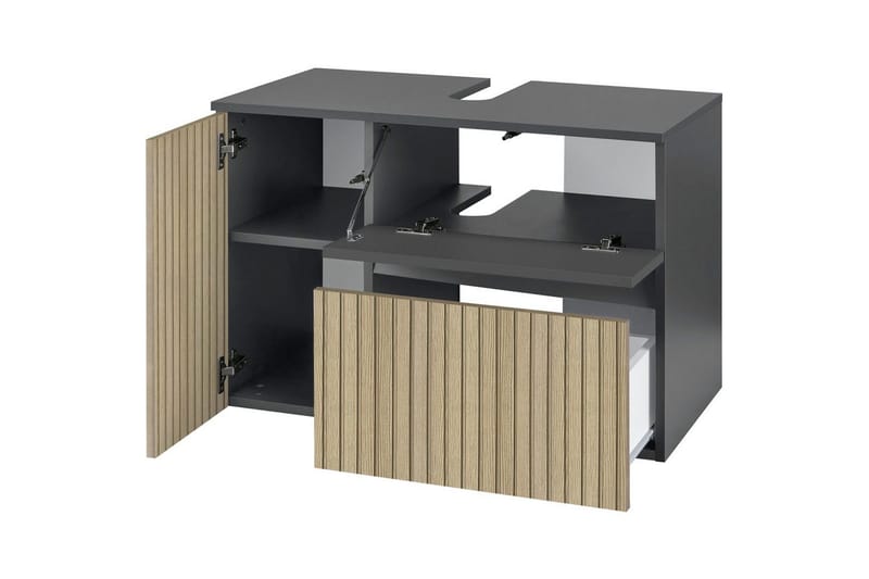 Tvättställsskåp & kommod Loft24 Wisla Tvättställsskåp 80 cm Luonto - Talo & remontointi - Keittiö & kylpyhuone - Kylpyhuone - Kylpyhuonekalusteet - Allaskaappi