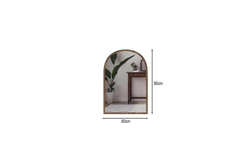 Ulren Kylpyhuoneen peili 60 cm - Pähkinä - Talo & remontointi - Keittiö & kylpyhuone - Kylpyhuone - Kylpyhuonekalusteet - Kylpyhuoneen peilit