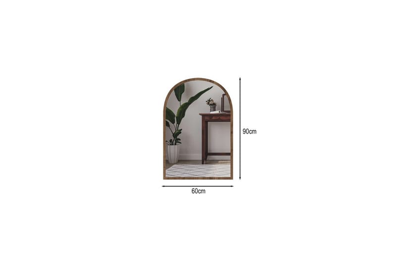 Ulren Kylpyhuoneen peili 60 cm - Pähkinä - Talo & remontointi - Keittiö & kylpyhuone - Kylpyhuone - Kylpyhuonekalusteet - Kylpyhuoneen peilit