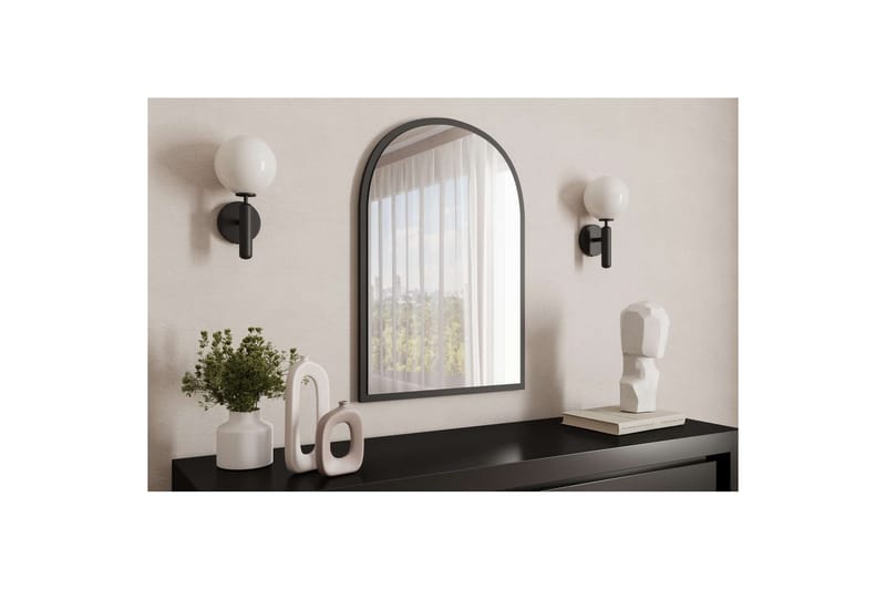 Ulren Kylpyhuoneen peili 60 cm - Musta - Talo & remontointi - Keittiö & kylpyhuone - Kylpyhuone - Kylpyhuonekalusteet - Kylpyhuoneen peilit