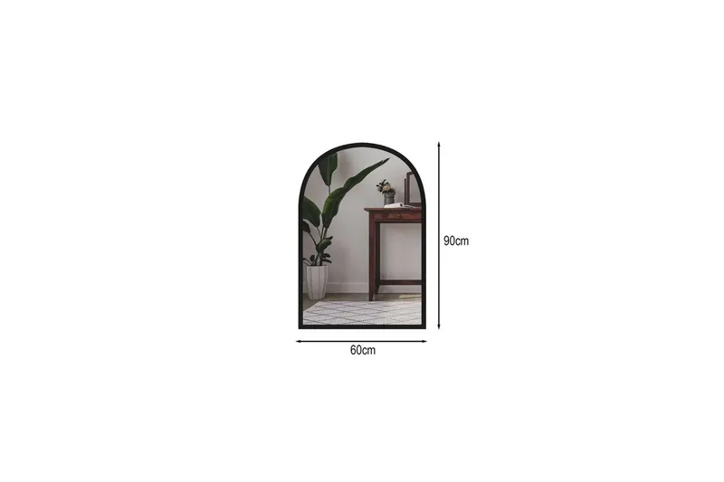 Ulren Kylpyhuoneen peili 60 cm - Musta - Talo & remontointi - Keittiö & kylpyhuone - Kylpyhuone - Kylpyhuonekalusteet - Kylpyhuoneen peilit