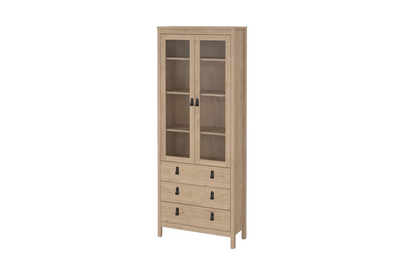 Vallvidera Vitriinikaappi 78x199 cm - Luonnonväri - Säilytys - Kaappi - Vitriini