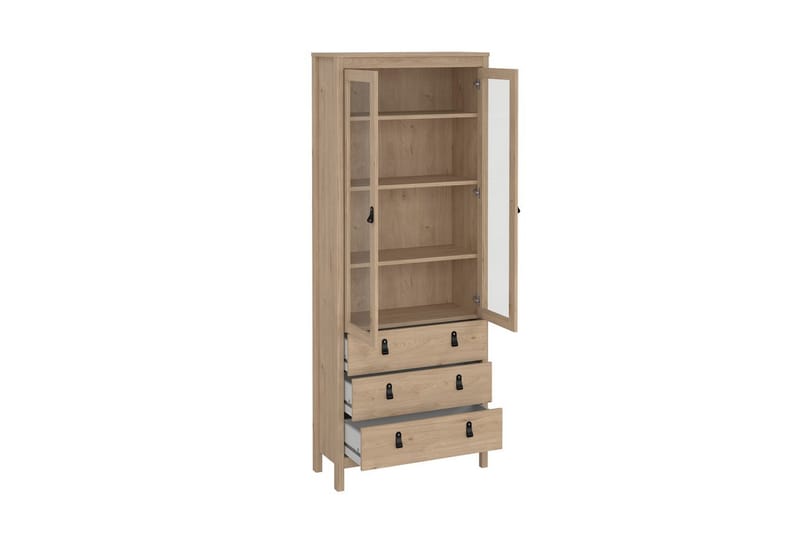 Vallvidera Vitriinikaappi 78x199 cm - Luonnonväri - Säilytys - Kaappi - Vitriini