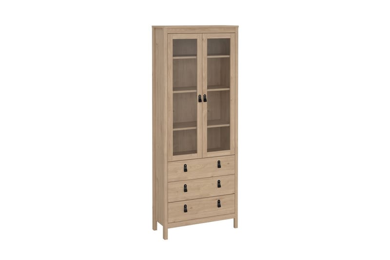 Vallvidera Vitriinikaappi 78x199 cm - Luonnonväri - Säilytys - Kaappi - Vitriini