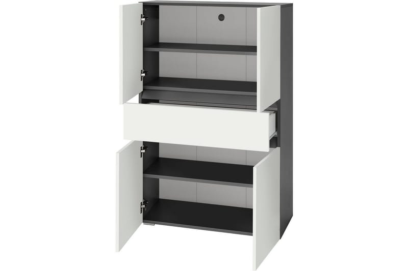 Wisla Korkea Kaappi Kylpyhuoneeseen 130x76x35 cm - Harmaa - Talo & remontointi - Keittiö & kylpyhuone - Kylpyhuone - Kylpyhuonekalusteet - Kylpyhuonekaapit