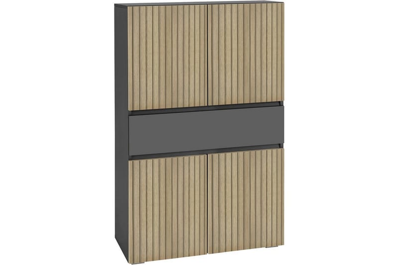 Wisla Korkea Kaappi Kylpyhuoneeseen 130x76x35 cm, Harmaa