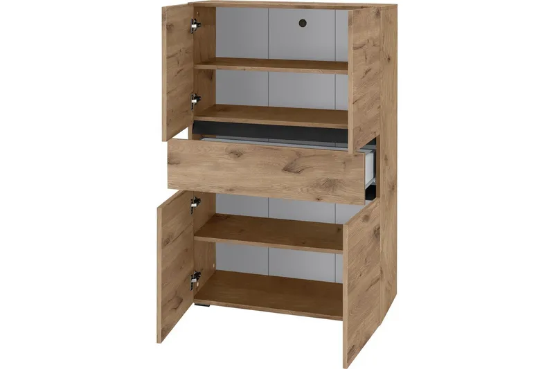 Wisla Korkea Kaappi Kylpyhuoneeseen 130x76x35 cm - Luonto - Talo & remontointi - Keittiö & kylpyhuone - Kylpyhuone - Kylpyhuonekalusteet - Kylpyhuonekaapit