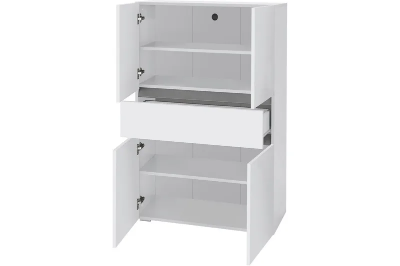 Wisla Korkea Kaappi Kylpyhuoneeseen 130x76x35 cm - Valkoinen - Talo & remontointi - Keittiö & kylpyhuone - Kylpyhuone - Kylpyhuonekalusteet - Kylpyhuonekaapit