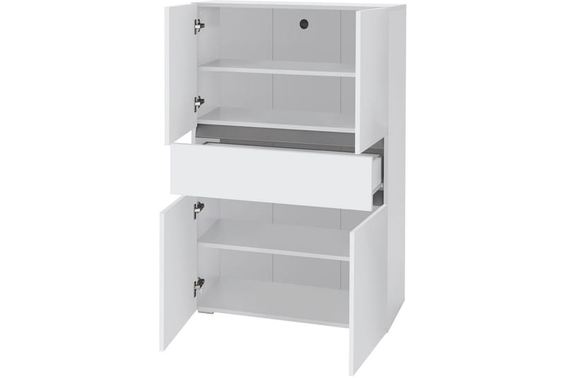 Wisla Korkea Kaappi Kylpyhuoneeseen 130x76x35 cm - Valkoinen - Talo & remontointi - Keittiö & kylpyhuone - Kylpyhuone - Kylpyhuonekalusteet - Kylpyhuonekaapit