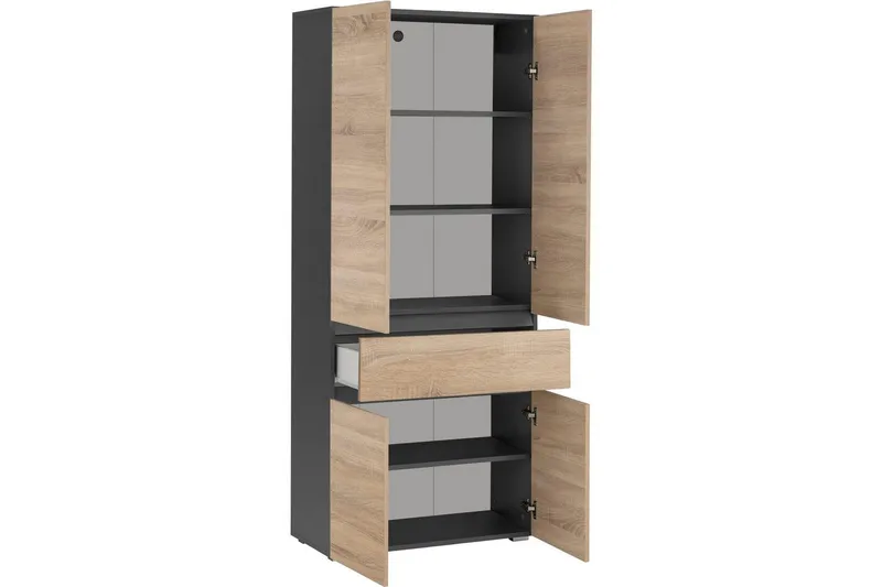 Wisla Korkea Kaappi Kylpyhuoneeseen 180x76x37 cm - Luonto - Talo & remontointi - Keittiö & kylpyhuone - Kylpyhuone - Kylpyhuonekalusteet - Kylpyhuonekaapit