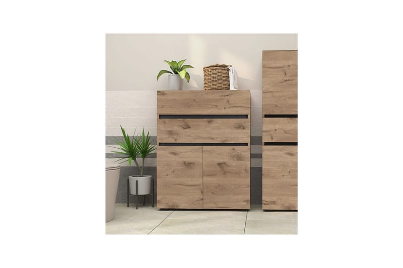 Wisla Korkea kaappi kylpyhuoneeseen 98x76x35 cm - Luonto - Talo & remontointi - Keittiö & kylpyhuone - Kylpyhuone - Kylpyhuonekalusteet - Kylpyhuonekaapit