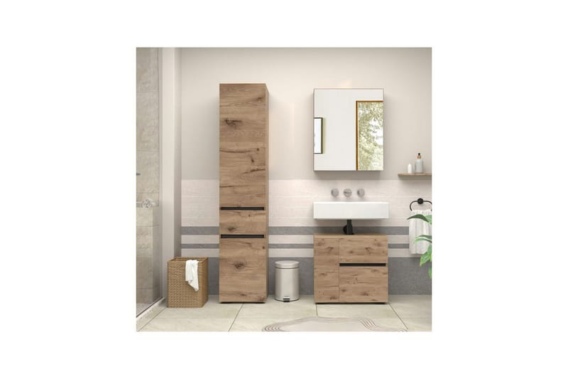 Wisla Pesuallaskaappi 60 cm - Luonto - Talo & remontointi - Keittiö & kylpyhuone - Kylpyhuone - Kylpyhuonekalusteet - Allaskaappi