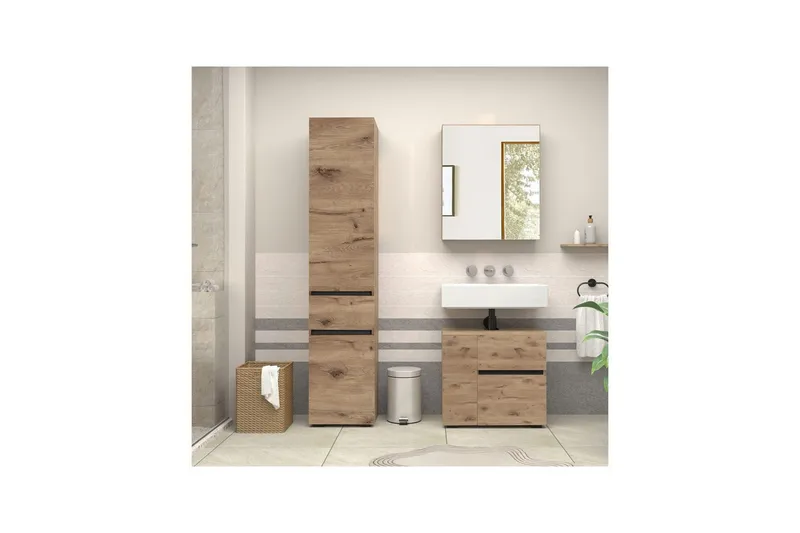 Wisla Pesuallaskaappi 60 cm - Luonto - Talo & remontointi - Keittiö & kylpyhuone - Kylpyhuone - Kylpyhuonekalusteet - Allaskaappi