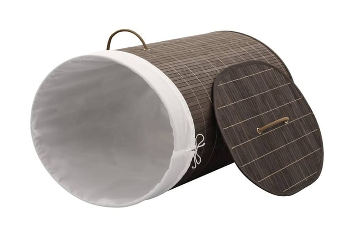 Bambu pyykkikori ovaali tummanruskea - Ruskea - Pyykkisäilytys - Kylpyhuonetarvikkeet - Pyykkikori