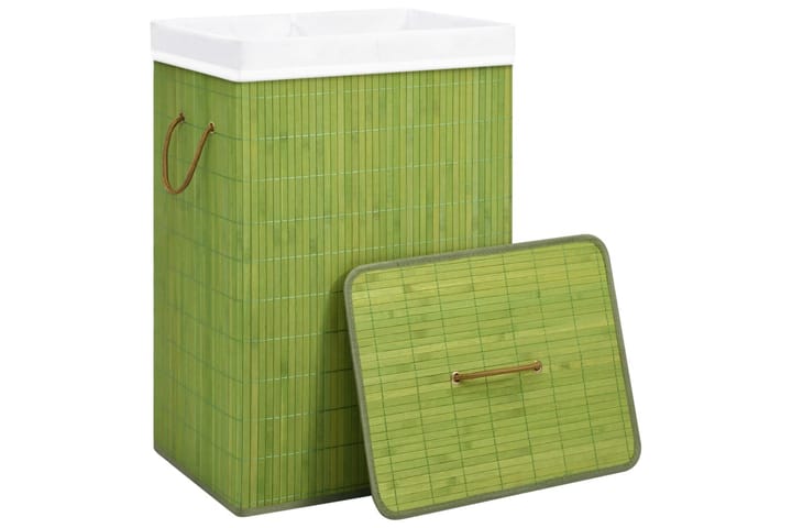 Bambu pyykkikori vihreä 72 l - Kylpyhuonetarvikkeet - Pyykkisäilytys - Pyykkikori