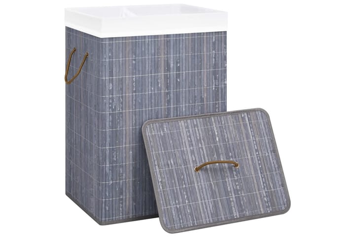 Bambu pyykkikori harmaa 72 l - Kylpyhuonetarvikkeet - Pyykkisäilytys - Pyykkikori