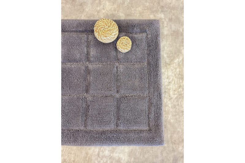 Kylpyhuonematto Neliö - 50x80 cm, Harmaa - Talo & remontointi - Keittiö & kylpyhuone - Kylpyhuone - Kylpyhuonetarvikkeet