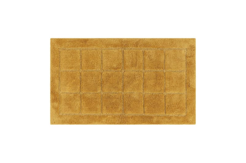Kylpyhuonematto Neliö - 50x80 cm, Keltainen - Talo & remontointi - Keittiö & kylpyhuone - Kylpyhuone - Kylpyhuonetarvikkeet