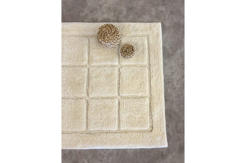 Kylpyhuonematto Neliö - 50x80 cm, Kreemi - Kodintekstiilit & matot - Kylpyhuonetekstiilit - Kylpyhuoneen matto