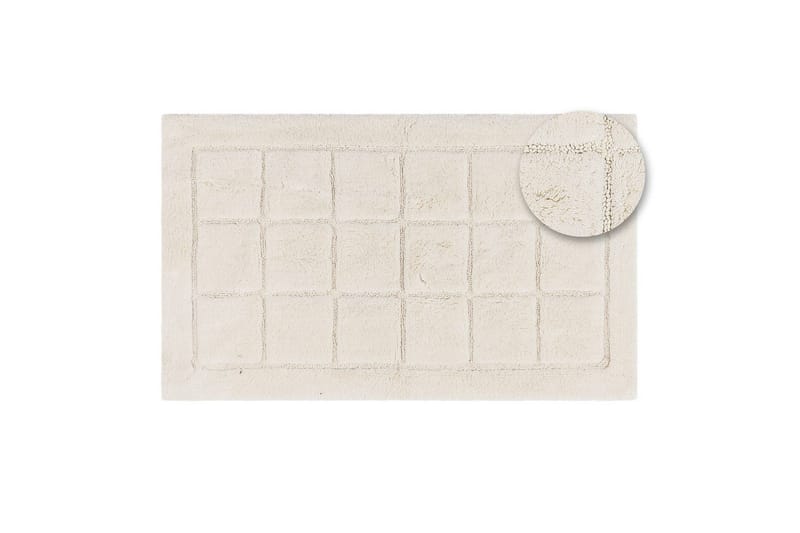 Kylpyhuonematto Neliö - 50x80 cm, Kreemi - Kodintekstiilit & matot - Kylpyhuonetekstiilit - Kylpyhuoneen matto