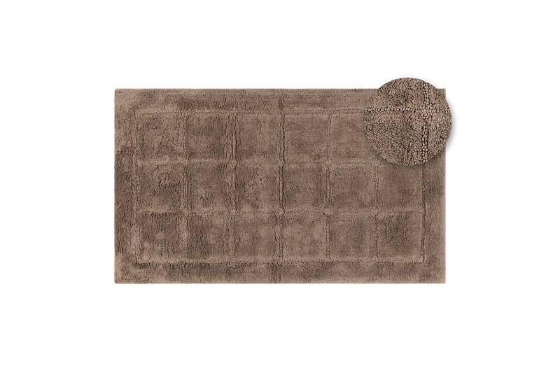 Kylpyhuonematto Neliö - 50x80 cm, Tumma Pellava - Kodintekstiilit & matot - Kylpyhuonetekstiilit - Kylpyhuoneen matto