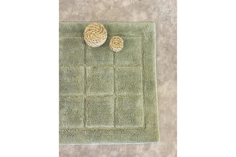 Kylpyhuonematto Neliö - 50x80 cm, Vaaleanvihreä - Kodintekstiilit & matot - Kylpyhuonetekstiilit - Kylpyhuoneen matto
