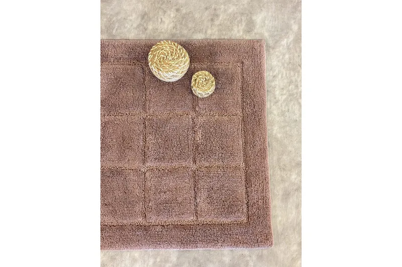 Kylpyhuonematto Neliö - 50x80 cm, Pölyinen Vaaleanpunainen - Kodintekstiilit & matot - Kylpyhuonetekstiilit - Kylpyhuoneen matto