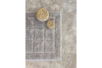 Kylpyhuonematto Neliö - 50x80 cm/Hopea - Kodintekstiilit & matot - Matto - Pienet matot