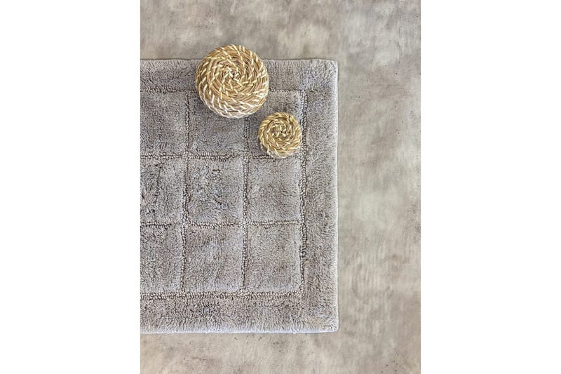 Kylpyhuonematto Neliö - 50x80 cm/Hopea - Kodintekstiilit & matot - Matto - Pienet matot