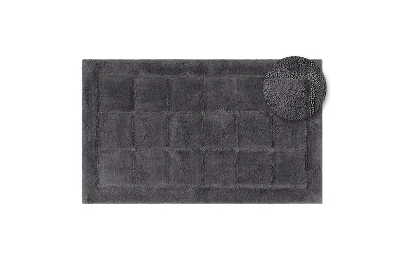 Kylpyhuonematto Neliö - 70x120 cm, Harmaa - Kodintekstiilit & matot - Kylpyhuonetekstiilit - Kylpyhuoneen matto