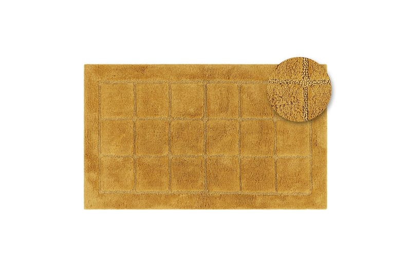 Kylpyhuonematto Neliö - 70x120 cm, Keltainen - Kodintekstiilit & matot - Kylpyhuonetekstiilit - Kylpyhuoneen matto