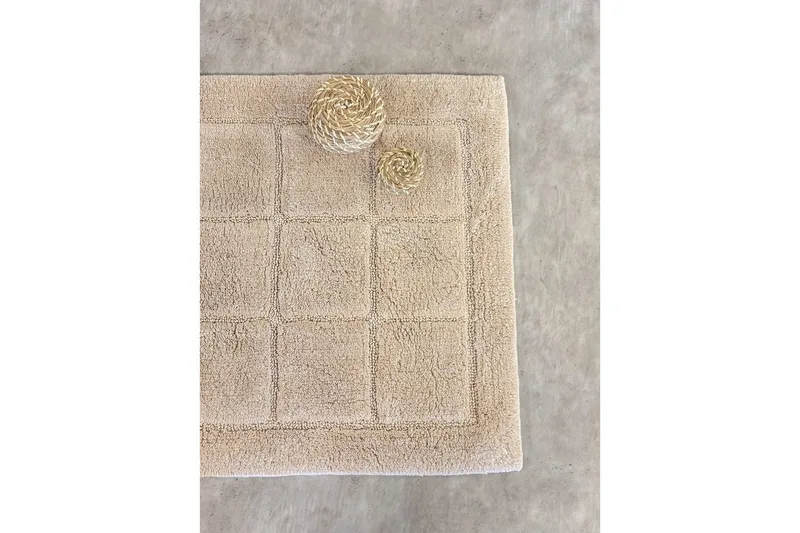 Kylpyhuonematto Neliö - 70x120 cm, Luonto - Kodintekstiilit & matot - Kylpyhuonetekstiilit - Kylpyhuoneen matto