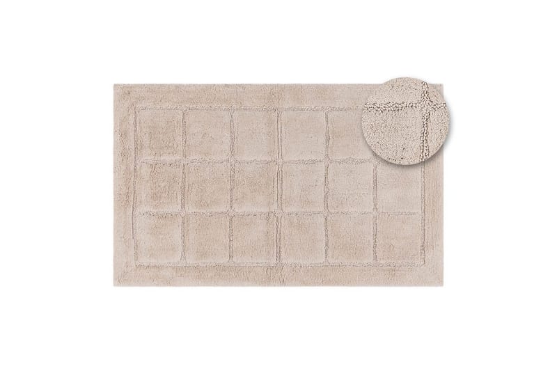 Kylpyhuonematto Neliö - 70x120 cm, Luonto - Kodintekstiilit & matot - Kylpyhuonetekstiilit - Kylpyhuoneen matto
