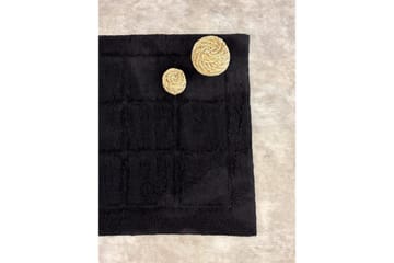 Kylpyhuonematto Neliö - 70x120 cm, Musta - Kodintekstiilit & matot - Kylpyhuonetekstiilit - Kylpyhuoneen matto
