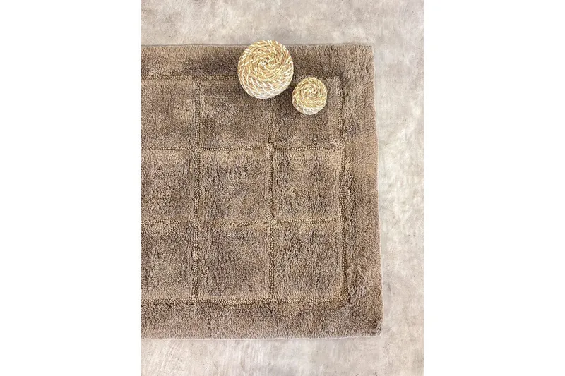 Kylpyhuonematto Neliö - 70x120 cm, Tumma Pellava - Kodintekstiilit & matot - Kylpyhuonetekstiilit - Kylpyhuoneen matto