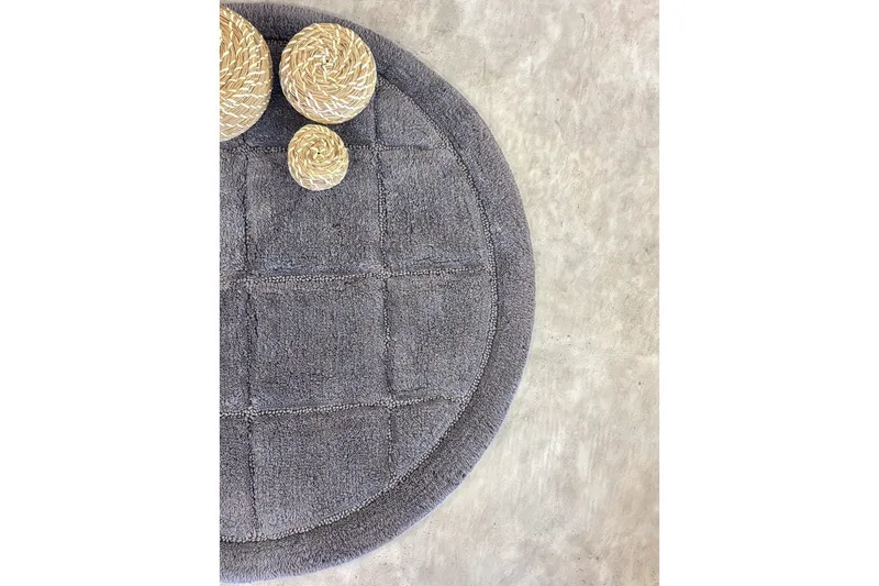 Kylpyhuonematto Neliö - 80x80 cm, Harmaa - Kodintekstiilit & matot - Kylpyhuonetekstiilit - Kylpyhuoneen matto