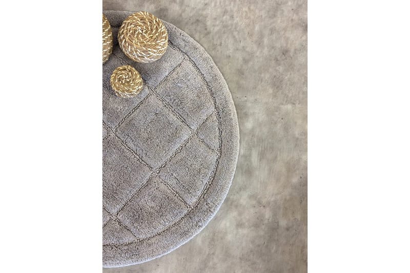 Kylpyhuonematto Neliö - 80x80 cm, Hopea - Kodintekstiilit & matot - Kylpyhuonetekstiilit - Kylpyhuoneen matto