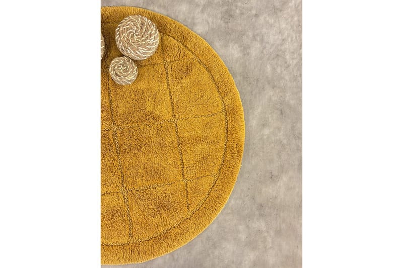 Kylpyhuonematto Neliö - 80x80 cm, Keltainen - Kodintekstiilit & matot - Kylpyhuonetekstiilit - Kylpyhuoneen matto