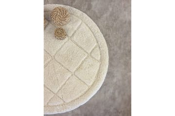 Kylpyhuonematto Neliö - 80x80 cm, Kreemi - Kodintekstiilit & matot - Kylpyhuonetekstiilit - Kylpyhuoneen matto