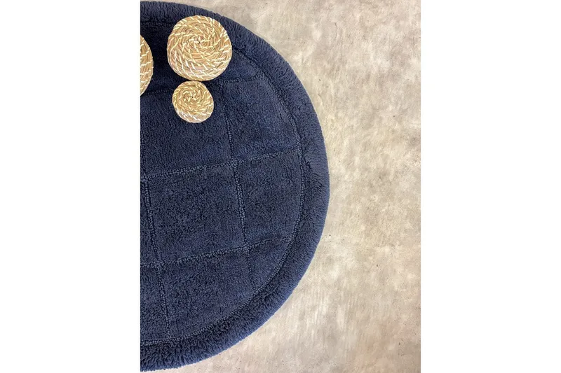 Kylpyhuonematto Neliö - 80x80 cm, Laivastonsininen - Kodintekstiilit & matot - Kylpyhuonetekstiilit - Kylpyhuoneen matto