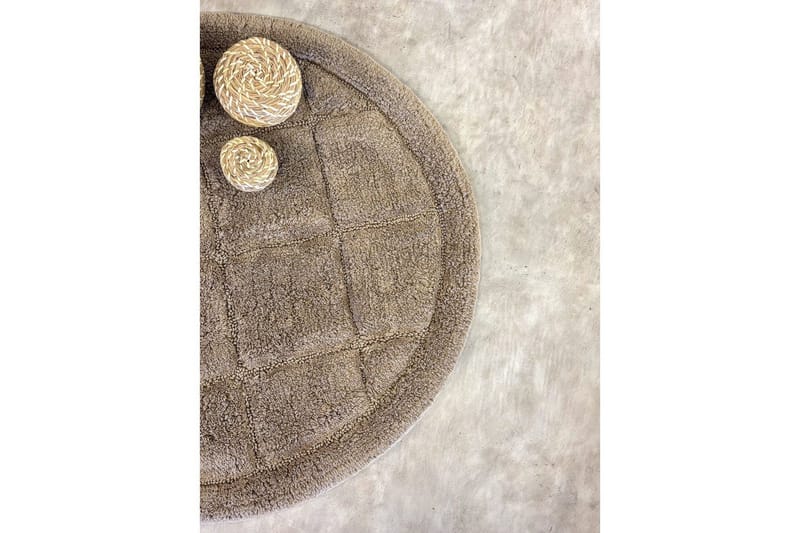 Kylpyhuonematto Neliö - 80x80 cm, Tumma Pellava - Kodintekstiilit & matot - Kylpyhuonetekstiilit - Kylpyhuoneen matto